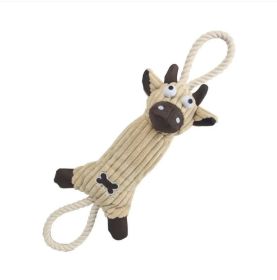 Jute And Rope Plush Cow - Pet Toy