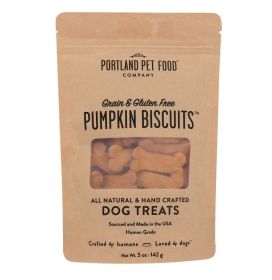 Portland Pet Food Company - Dog Treats Pumpkn Biscuit - Case Of 6-5 Oz
