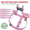 Re Cotton Dog Harness Eco Friendly for Small Dogs Medium Large Dogs Reflective Harness with Adjustable Size for Male Female Dogs M Size 23-32 inch Pin