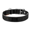 Black Nylon Reflective Dog Adjustable Dog with Metal Buckle Heavy Duty M Size 15-18 inch Neck