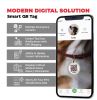 Brown Re Cotton Dog Harness Eco Friendly Dog Harness for Small Medium Dogs S Size 17-22 inch Reflective Dog Harness with QR ID Tag Adjustable Size for