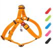 Orange Waterproof Dog Harness Adjustable for Small Dogs Heavy Duty Harness with Durable Metal Clasp S Size 16-22 inch