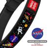 Leather Dog Collar with NASA Design Dog Collars for Medium Dogs Small Dogs 8-11 inch Neck x 0.5 inch Wide Heavy Duty Dog Collars with Durable Metal Bu