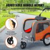 VEVOR Dog Bike Trailer, Supports up to 66 lbs, 2-in-1 Pet Stroller Cart Bicycle Carrier, Easy Folding Cart Frame with Quick Release Wheels.