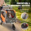 VEVOR Dog Bike Trailer, Supports up to 66 lbs, 2-in-1 Pet Stroller Cart Bicycle Carrier, Easy Folding Cart Frame with Quick Release Wheels.