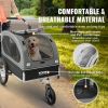 VEVOR Dog Bike Trailer, Supports up to 88 lbs, 2-in-1 Pet Stroller Cart Bicycle Carrier, Easy Folding Cart Frame with Quick Release Wheels.