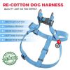 Re Cotton Dog Harness Eco Friendly Dog for Small Dogs Medium Large Dogs Reflective with Adjustable Size for Male Female Dogs M Size 23-32 inch Blue Co