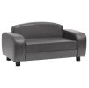 Dog Sofa Gray 31.5"x19.7"x15.7" Faux Leather
