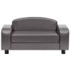 Dog Sofa Gray 31.5"x19.7"x15.7" Faux Leather