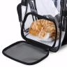 Transparent Pet Backpack Cat Backpack Carrier for Small Dog Kittens Breathable Mesh Window Travel Carrier Bag Weight up To 10lbs for Puppy Travel