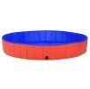 Foldable Dog Swimming Pool Red 78.7"x11.8" PVC