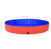 Foldable Dog Swimming Pool Red 78.7"x11.8" PVC