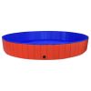 Foldable Dog Swimming Pool Red 118.1"x15.7" PVC