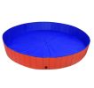 Foldable Dog Swimming Pool Red 118.1"x15.7" PVC