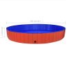 Foldable Dog Swimming Pool Red 118.1"x15.7" PVC
