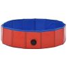 Foldable Dog Swimming Pool Red 31.5"x7.9" PVC