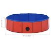 Foldable Dog Swimming Pool Red 31.5"x7.9" PVC
