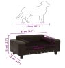 Dog Sofa Brown 31.9"x16.9"x12.2" Plush and Faux Leather
