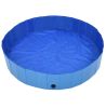 Foldable Dog Swimming Pool Blue 63"x11.8" PVC