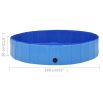 Foldable Dog Swimming Pool Blue 63"x11.8" PVC