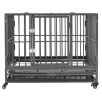 Dog Cage with Wheels Steel 40.2"x28.3"x33.5"