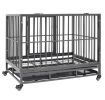 Dog Cage with Wheels Steel 40.2"x28.3"x33.5"