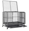 Dog Cage with Wheels Steel 40.2"x28.3"x33.5"