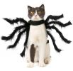 Pet Spider Costume Halloween Simulation Plush Spider Clothe with Adjustable Neck Paste Buckle for Dog Cats Pet