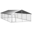 Outdoor Dog Kennel with Roof 236.2"x118.1"x59.1"