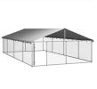 Outdoor Dog Kennel with Roof 236.2"x118.1"x59.1"