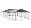 Outdoor Dog Kennel with Roof 236.2"x118.1"x59.1"