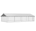 Outdoor Dog Kennel with Roof 236.2"x118.1"x59.1"