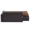 VEVOR Pet Sofa, Dog Couch for Large-Sized Dogs and Cats, Soft Leather Dog Sofa Bed, 110 lbs Loading Cat Sofa, Black