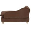 VEVOR Pet Sofa, Dog Couch for Medium-Sized Dogs and Cats, Soft Velvety Dog Sofa Bed, 81 lbs Loading Cat Sofa, Dark Brown