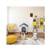 26 inch Plastic Dog House, Indoor Outdoor Doghouse Pet House with Air Vents and Elevated Floor, Insulated Water Resistant Puppy Shelter.