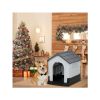 26 inch Plastic Dog House, Indoor Outdoor Doghouse Pet House with Air Vents and Elevated Floor, Insulated Water Resistant Puppy Shelter.