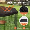 VEVOR Dog Playpen, 8 Panels Foldable Metal Dog Exercise Pen with Top Cover, 24" H Pet Fence Puppy Crate Kennel with Ground Stakes, Indoor Outdoor Pen.