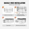VEVOR Dog Playpen, 8 Panels Foldable Metal Dog Exercise Pen with Top Cover, 24" H Pet Fence Puppy Crate Kennel with Ground Stakes, Indoor Outdoor Pen.
