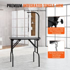 VEVOR Pet Grooming Table Arm with Clamp, 32''x18'' Dog Grooming Station, Foldable Pets Grooming Stand for Medium and Small Dogs.