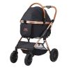 VEVOR Pet Stroller, 4 Wheels Dog Stroller Rotate with Brakes, 66 lbs Weight Capacity, Puppy Stroller with Detachable Carrier.