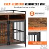 VEVOR Furniture Style Dog Crate with Storage, 41 inch Dog Crate Furniture Large Breed with Double Doors, Wooden Dog Cage for Large/Medium Dog Indoor.