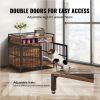VEVOR Furniture Style Dog Crate with Storage, 41 inch Dog Crate Furniture Large Breed with Double Doors, Wooden Dog Cage for Large/Medium Dog Indoor.