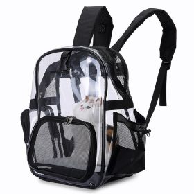 Transparent Pet Backpack Cat Backpack Carrier for Small Dog Kittens Breathable Mesh Window Travel Carrier Bag Weight up To 10lbs for Puppy Travel