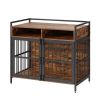 VEVOR Furniture Style Dog Crate with Storage, 41 inch Dog Crate Furniture Large Breed with Double Doors, Wooden Dog Cage for Large/Medium Dog Indoor.