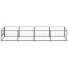 Dog Kennel Black 43.1 ftÂ² Steel