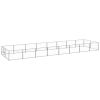 Dog Kennel Silver 172.2 ftÂ² Steel