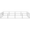 Dog Kennel Silver 86.1 ftÂ² Steel