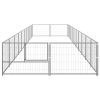 Dog Kennel Silver 215.3 ftÂ² Steel