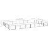 Dog Kennel Black 430.6 ftÂ² Steel