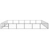 Dog Kennel Black 387.5 ftÂ² Steel
